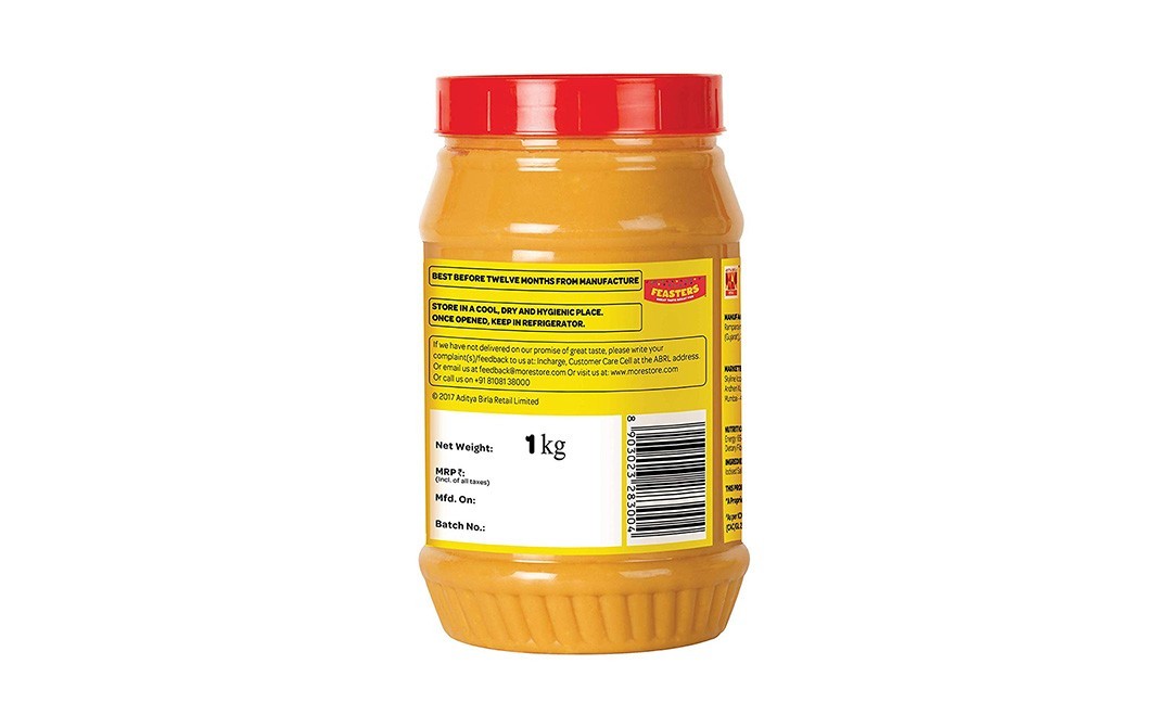Feasters Creamy Peanut Butter    Plastic Jar  1 kilogram